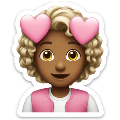 pink hearts sticker
