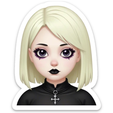 Thicc-goth-girl sticker
