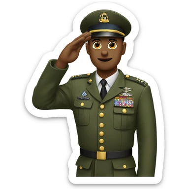 militar salute sticker
