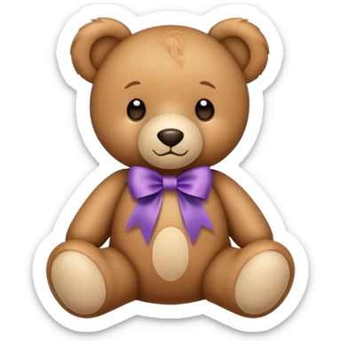 Teddy bear with ribbon sticker