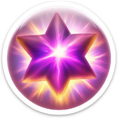 astral projection explosive star contained inside a ball sticker