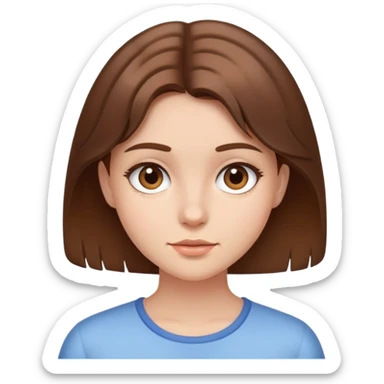 Clean girl. She has got a brown hair sticker