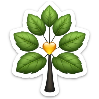 Un trébol de cinco hojas negro sticker