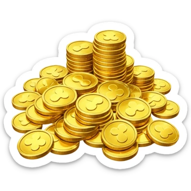 Dragon Hoard pile of gold without the dragon  sticker