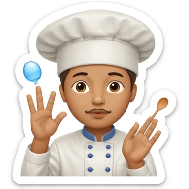 chef blowing a kiss sticker