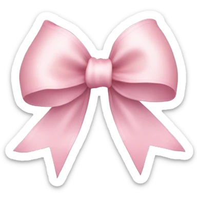 light pink ribbon bow sticker