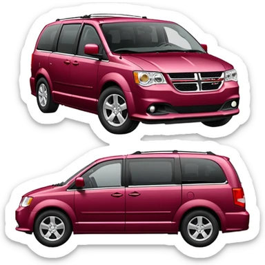 Deep Cranberry dodge caravan third sticker