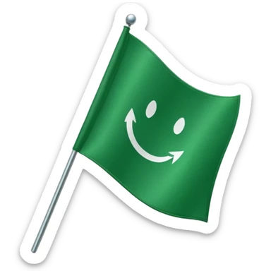 make a green flag emoji sticker