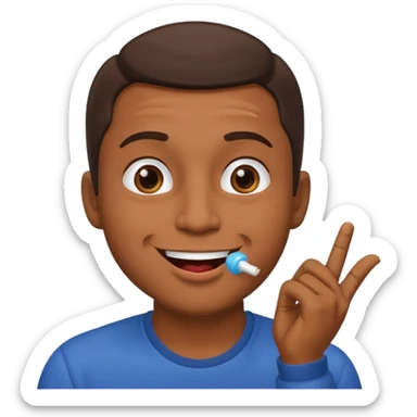 Un homme brun qui envoi un bisous. sticker