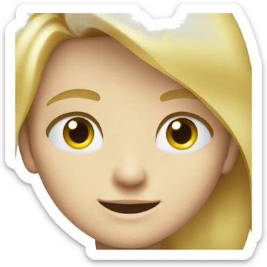 blonde hair blue eyes boy with a yellow shirt sticker