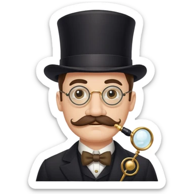 mustache monocle movember sticker