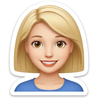 a smiling, bobbed-haired woman sticker