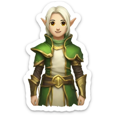 rpg elf cleric healing sticker
