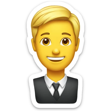 Savvy head smiling sticker