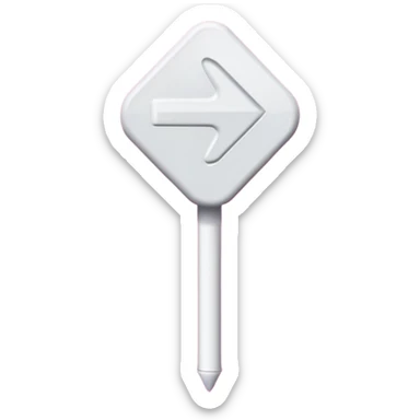 fleche directionelle blanche simple sur fond de couleur rose sur un bouton   sticker