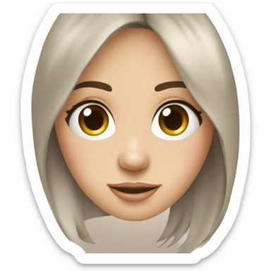 Meisje met mooie lange wimpers sticker