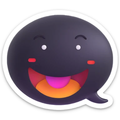 conversation bubble with a happy face sticker
