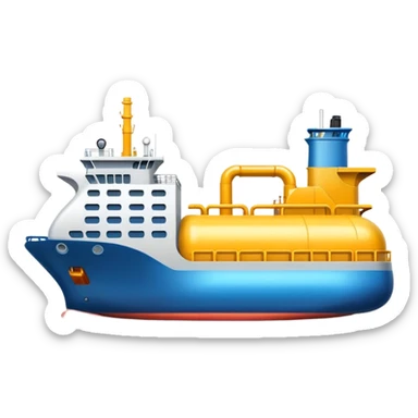 create an ultra realistic liquefied gas ship sticker