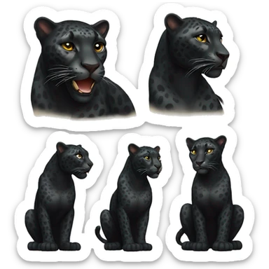 black leopard sticker