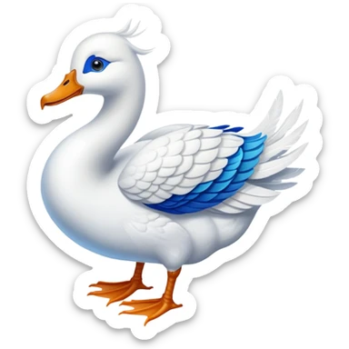 Poseidon as a goose sticker
