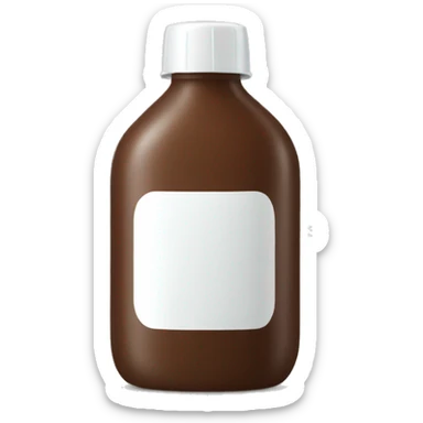 brown gel bottle sticker