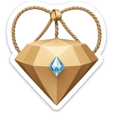 geometric rope pattern shaped like a diamond sticker