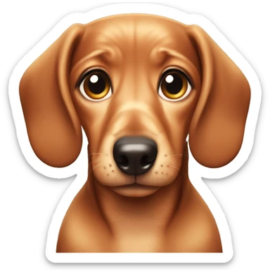 cute dachshund puppy looking disgusted sticker