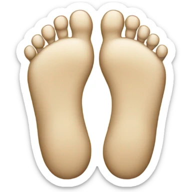 a yellow emoji with its face and with toes sticking out sticker