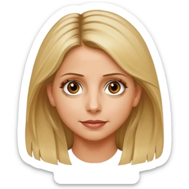 Sarah Michelle Gellar with hazel eyes sticker