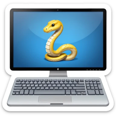 Python coding screen sticker