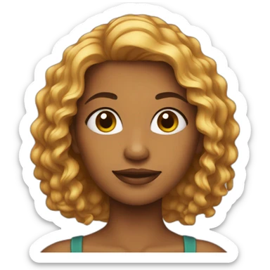 mulher de cabelo de trança sticker