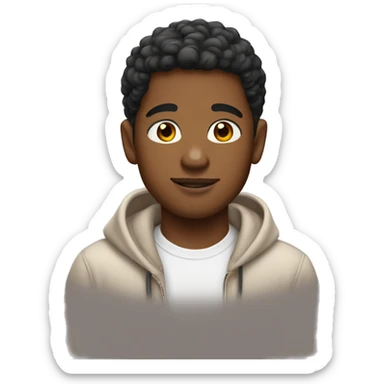 pretty brown boy wearing airpod maxes sticker