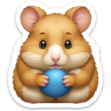 🐹 with paws peeking out sticker