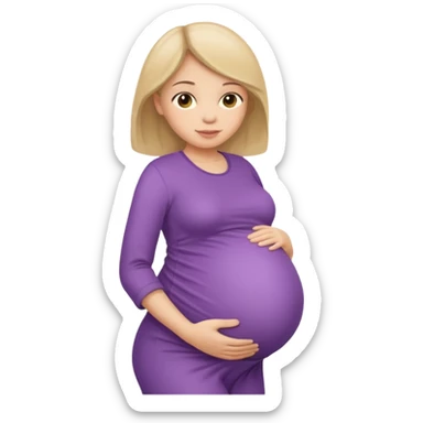 A girl pregnant full body, please. sticker