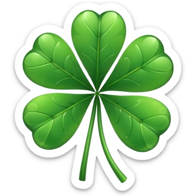 Make a Emoji of five leaf clover sticker