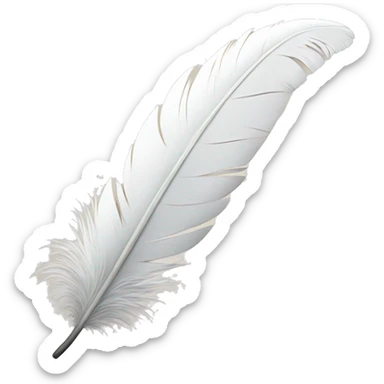 White feather  sticker