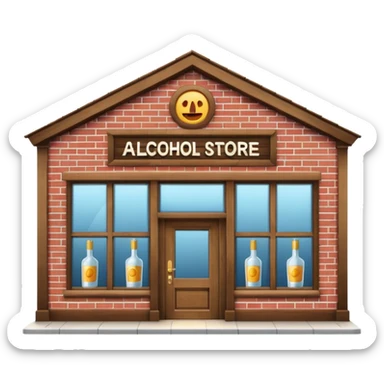 Alcohol store building sticker
