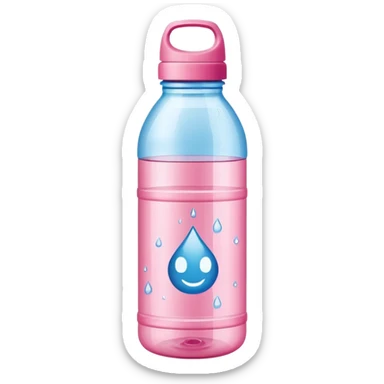 water bottle pink brand sticker