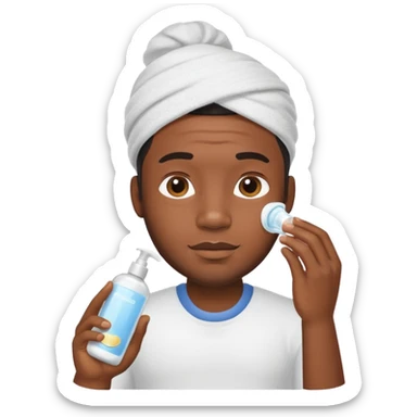 Baby oil and lotion black man sticker