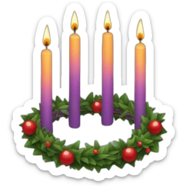 Advent wreath sticker