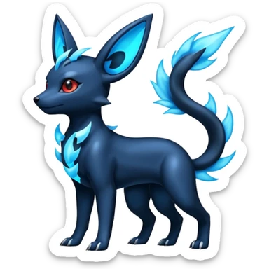 Blue Shiny Umbreon-Salandit-Jolteon-fusion sticker