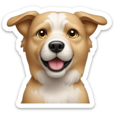 Hund der den mittel Finger zeigt sticker