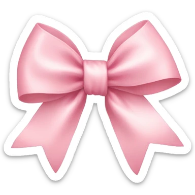 light pink ribbon bow sticker