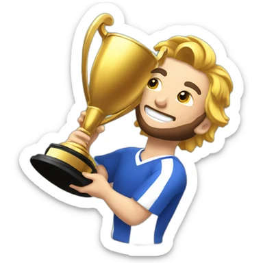 French Streamer Kameto lifting a trophy sticker