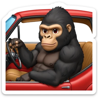 Gorilla in a coupe sticker
