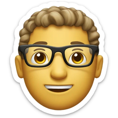 uiux designer with put on glasses sticker