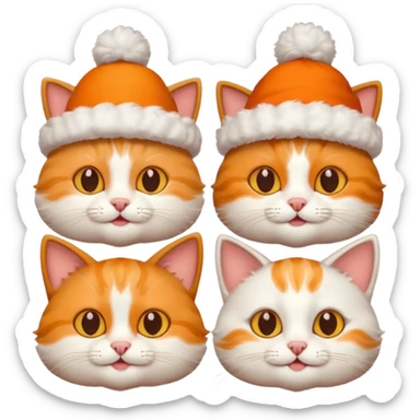 4 happy cats on an airplane sticker