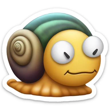 Sleepy lazy snail with zzz sticker