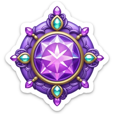 glitter purple amulet sticker
