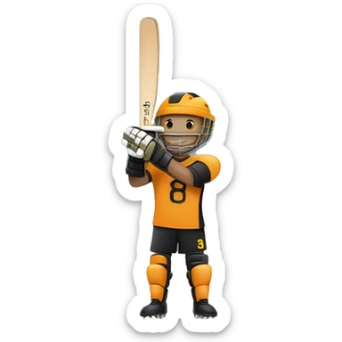 Goalkeeper with wooden sword and pencil  sticker